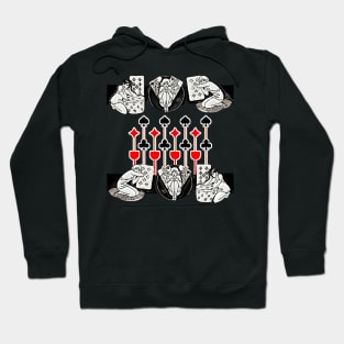 Luck Unlucky cards in the roulette girls game Hoodie